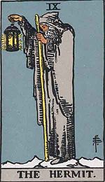 The Hermit of Rider Waite Smith Tarot cards